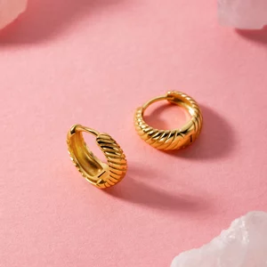 Cercei din argint Small Croissant Hoops