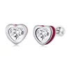Cercei din argint Small Crystal Hearts picture - 1
