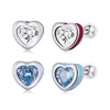 Cercei din argint Small Crystal Hearts picture - 8