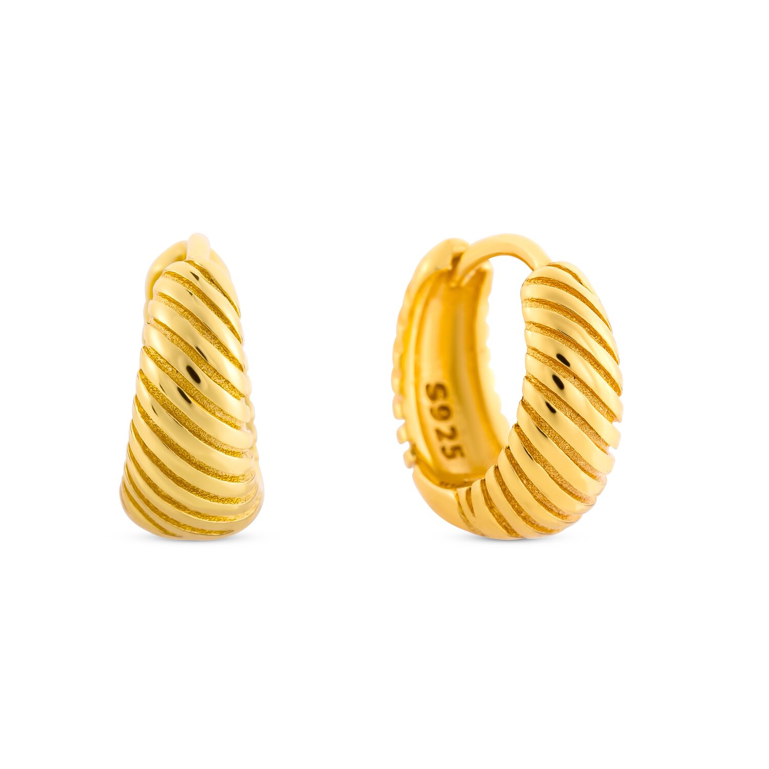 EdenBoutique Cercei din argint Small Golden Hoops