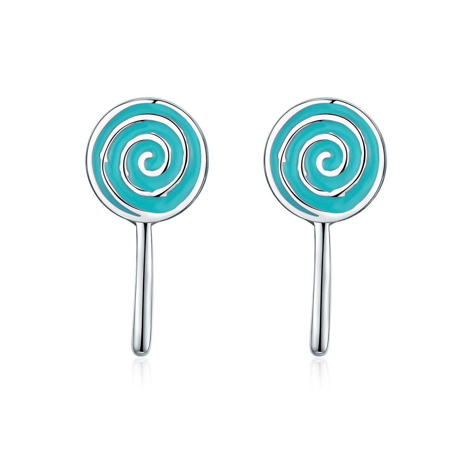 Cercei din argint turquoise lollypop