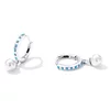 Cercei din argint Turquoise Pearl Hoops picture - 2