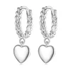 Cercei din argint Twisted Chain Heart picture - 1