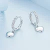 Cercei din argint Twisted Chain Heart picture - 5