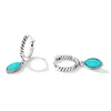 Cercei din argint Twisted Turquoise Droplet picture - 2