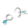 Cercei din argint Twisted Turquoise Droplet picture - 4