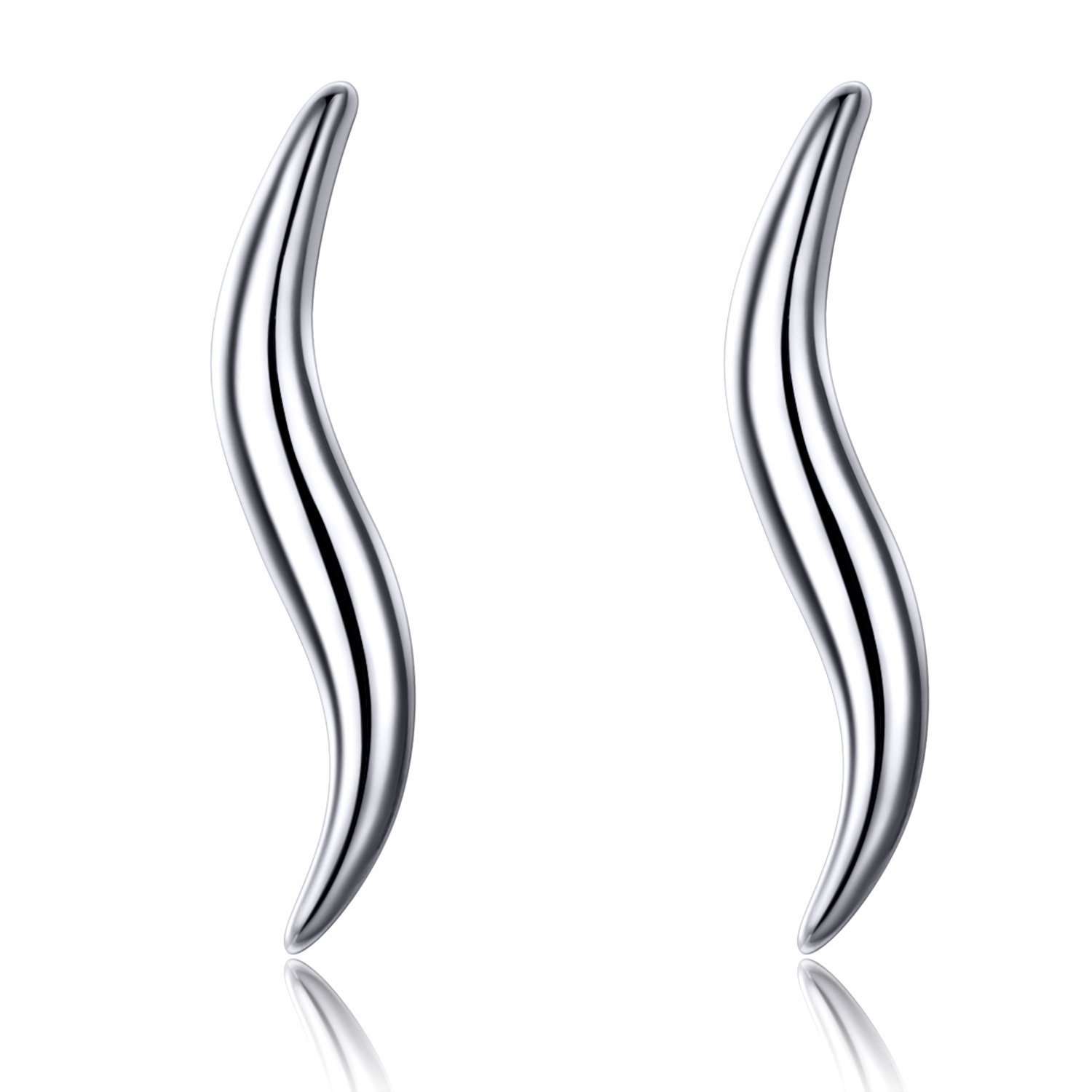 Cercei din argint wavy studs