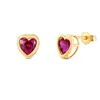 Cercei din aur 14K Big Stud Hearts picture - 1