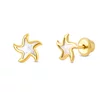 Cercei din aur 14K Mother of Pearl Starfish picture - 1