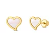 Cercei din aur 14K Pearled Cartoon Hearts picture - 1