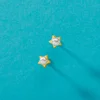 Cercei din aur 14K pentru copii 3D Star and Pearls picture - 2
