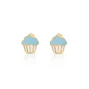 Cercei din aur 14K pentru copii Blue Cupcakes picture - 4