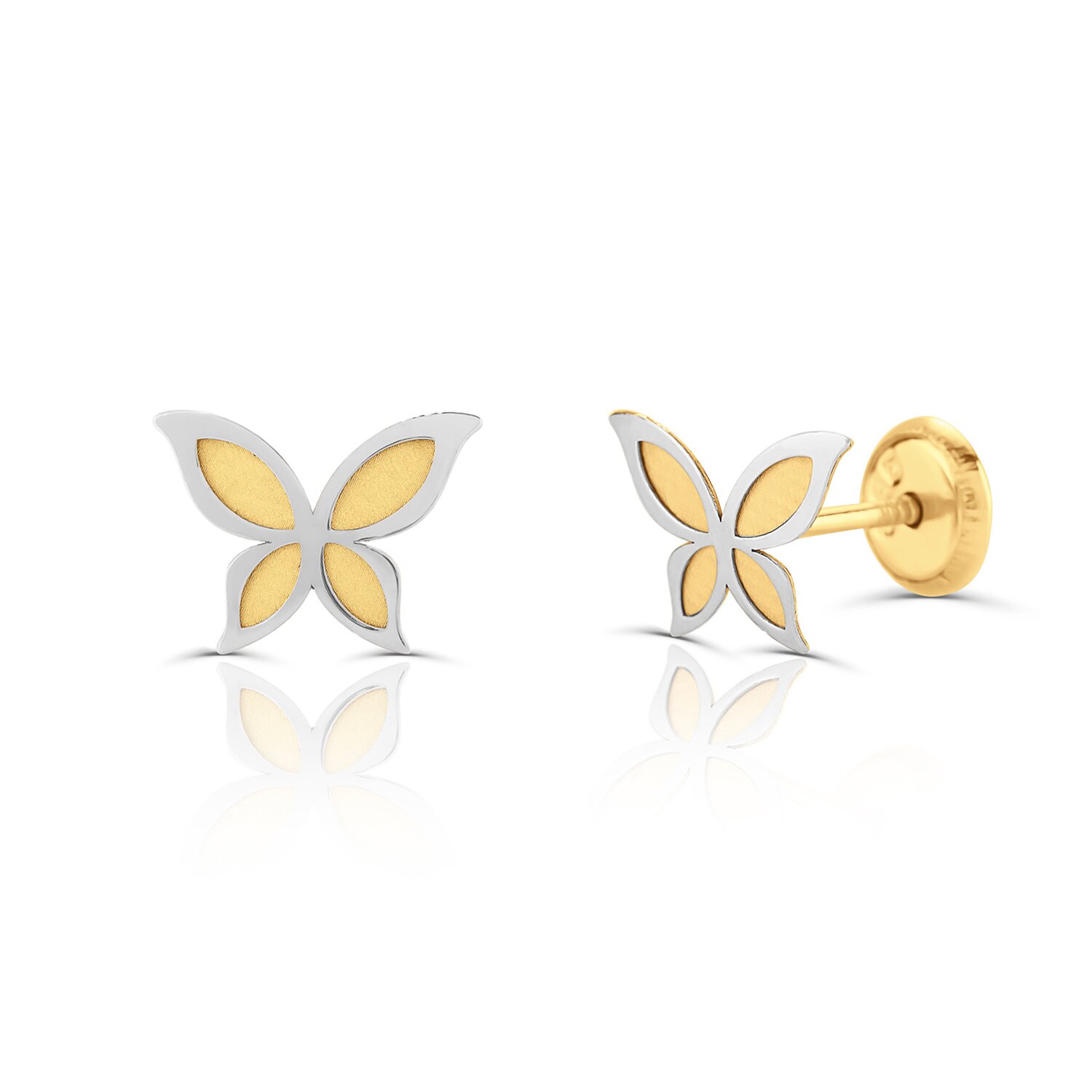 Cercei din aur 14K pentru copii Butterflies