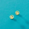 Cercei din aur 14K pentru copii Circle Stars and Crystals picture - 2