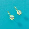 Cercei din aur 14K pentru copii Flower Hooks and Crystal picture - 3