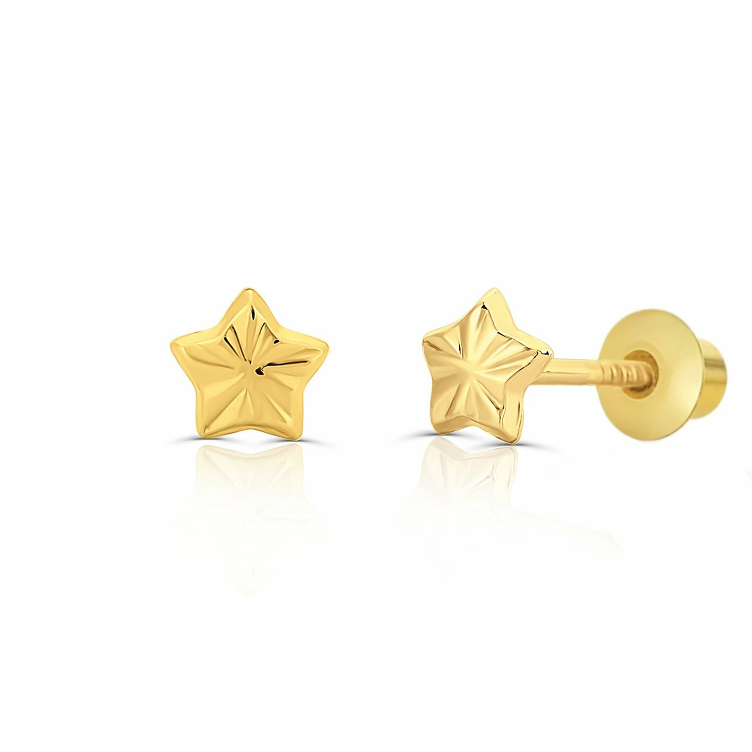 Cercei din aur 14k pentru copii Geometric Stars