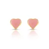 Cercei din aur 14K pentru copii Pink Hearts picture - 4
