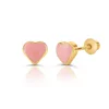 Cercei din aur 14K pentru copii Pink Hearts picture - 1