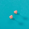 Cercei din aur 14K pentru copii Pink Hearts picture - 3