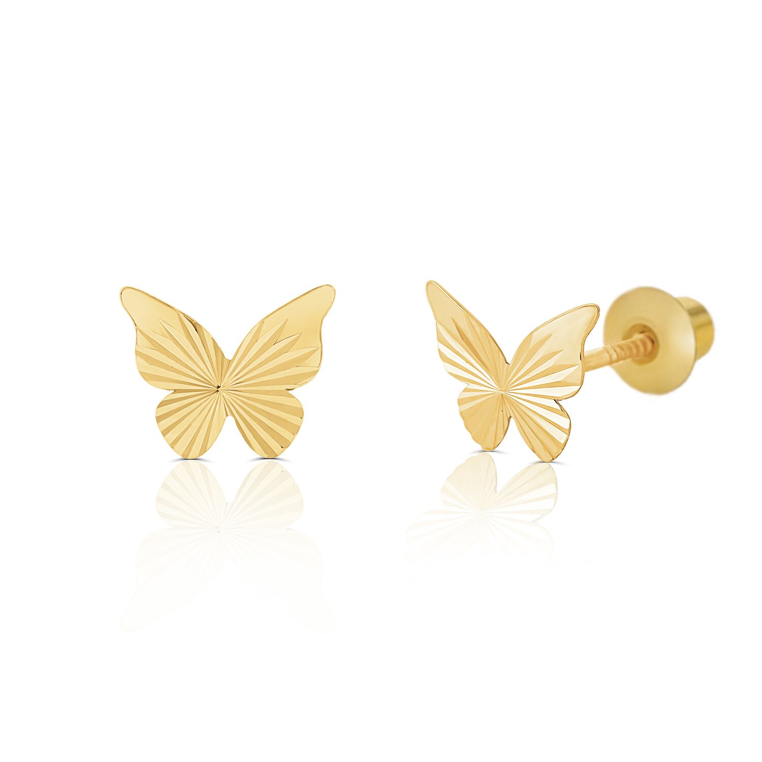 Cercei din aur 14K pentru copii Radiant Butterfly