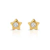 Cercei din aur 14K pentru copii Ribbed Stars and Crystals picture - 4