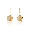 Cercei din aur 14K pentru copii tortite Delicate Flower and Crystals picture - 4