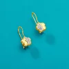 Cercei din aur 14K pentru copii tortite Delicate Flower and Crystals picture - 3