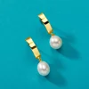 Cercei din aur 14K Small Elegant Pearls picture - 3