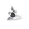 CERCEL din argint Black Heart Wings picture - 1