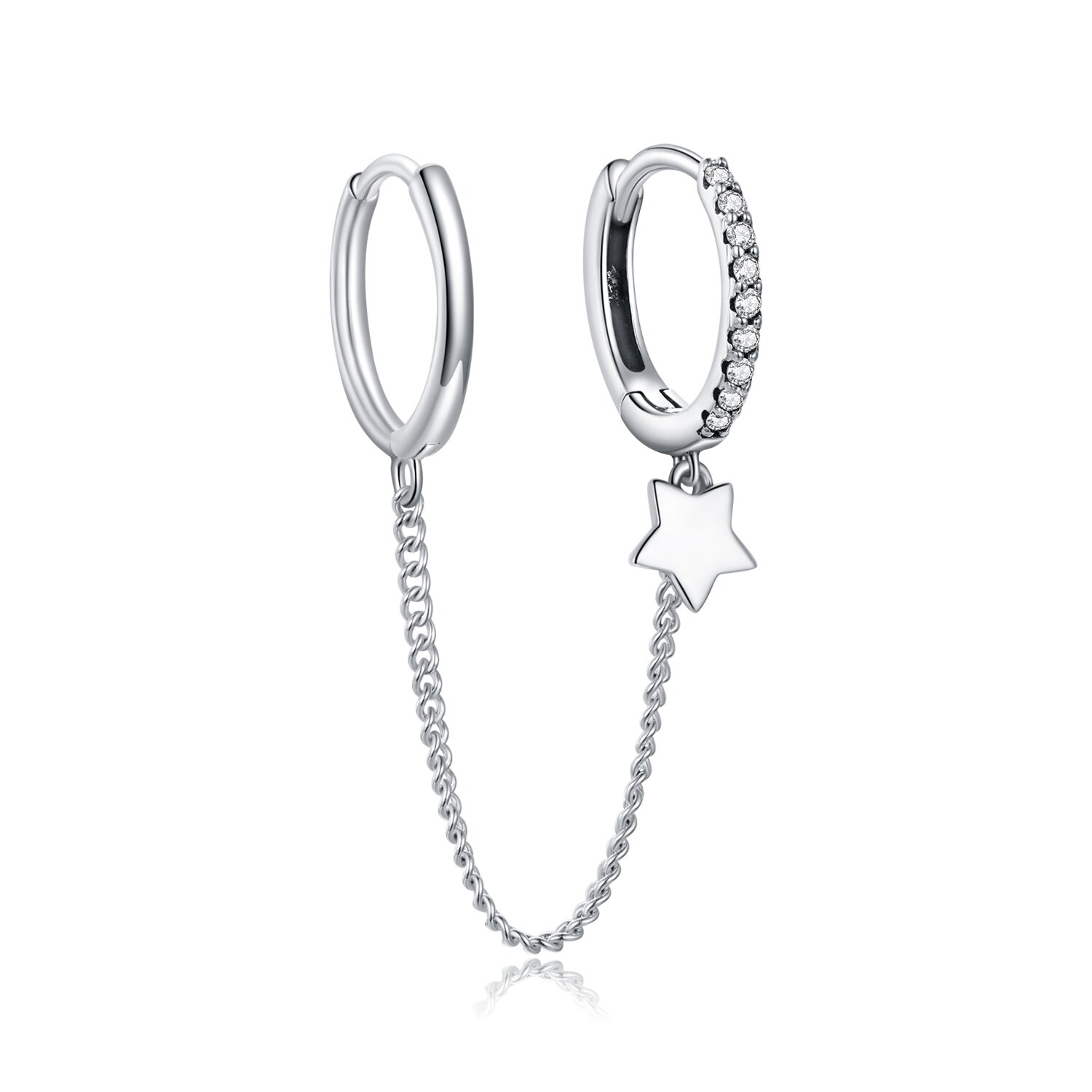 Cercel din argint double sparkling hoops