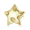 CERCEL din argint Golden Holed Star picture - 1