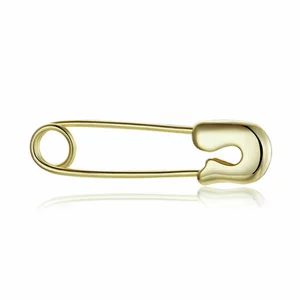 CERCEL din argint Golden Safety Pin
