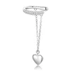 CERCEL din argint Heart Chained Clip picture - 1
