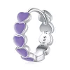 CERCEL din argint Purple Email Hearts picture - 1
