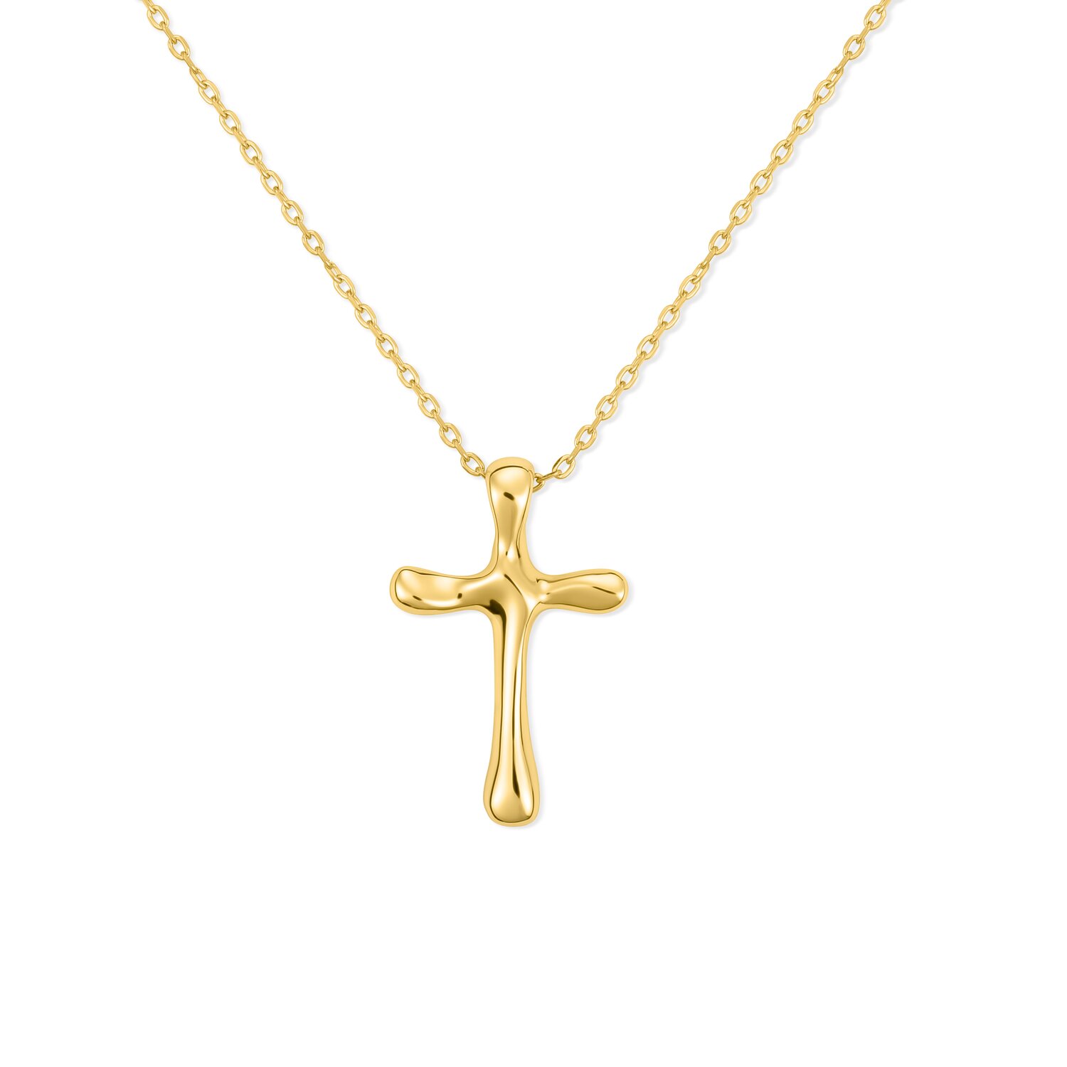 EdenBoutique Colier din argint Beautiful Golden Cross
