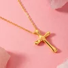 Colier din argint Beautiful Golden Cross picture - 2