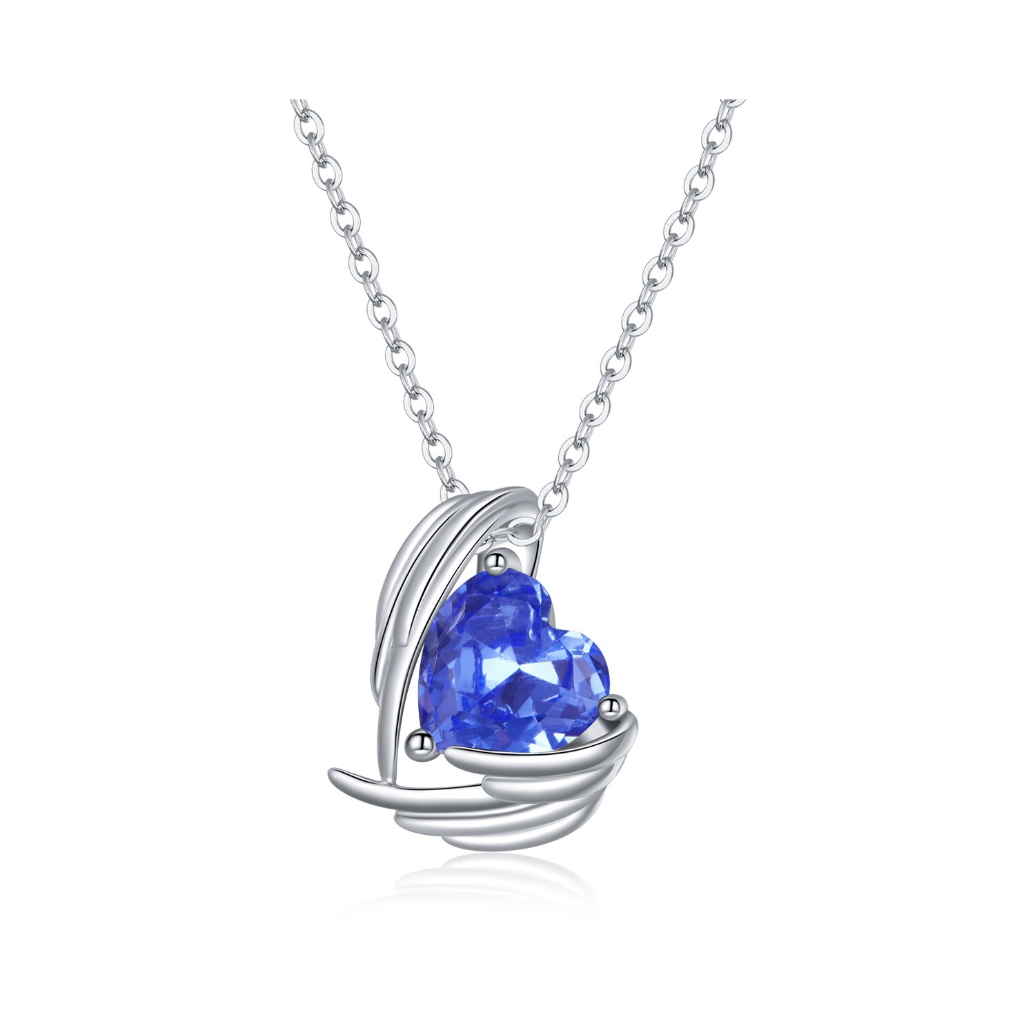 Colier din argint blue winged heart