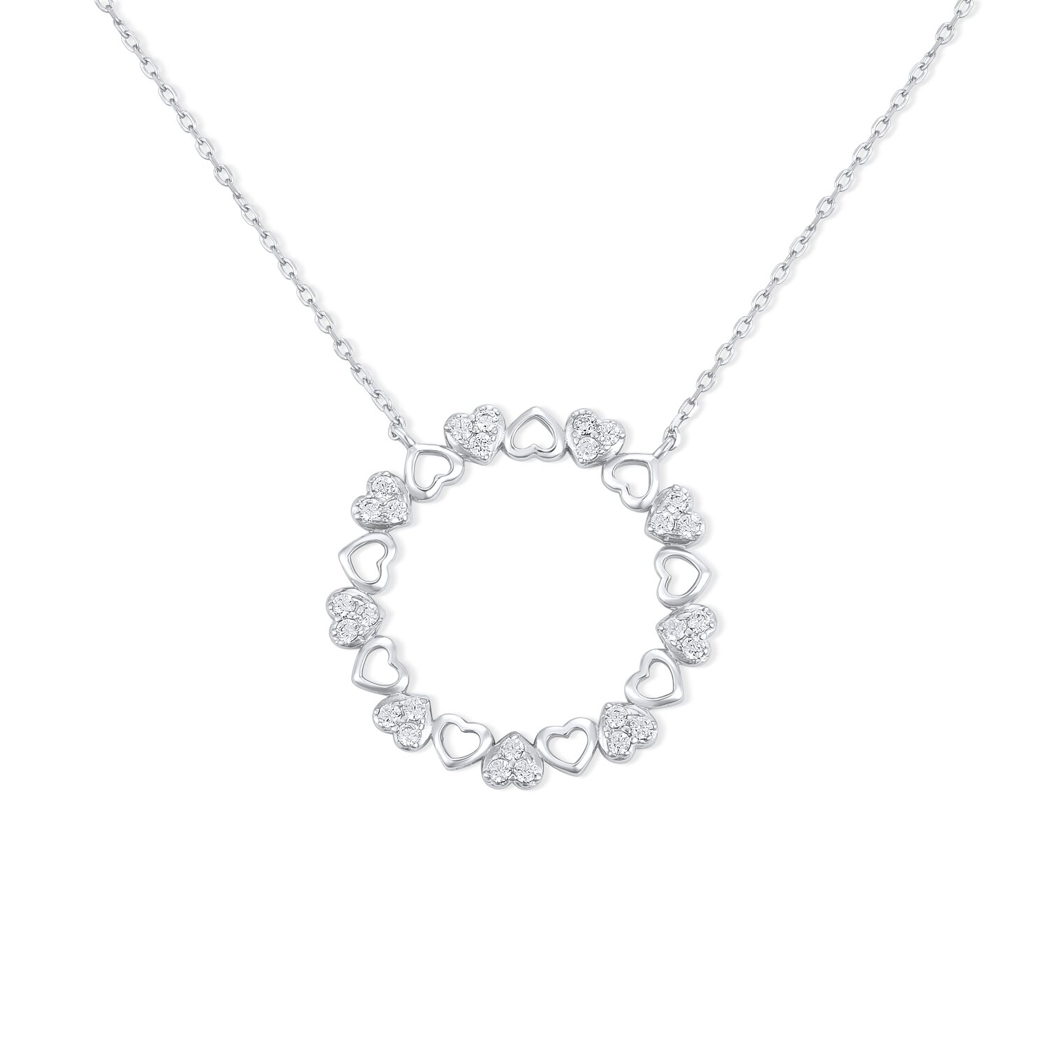 Colier din argint Circle of Love