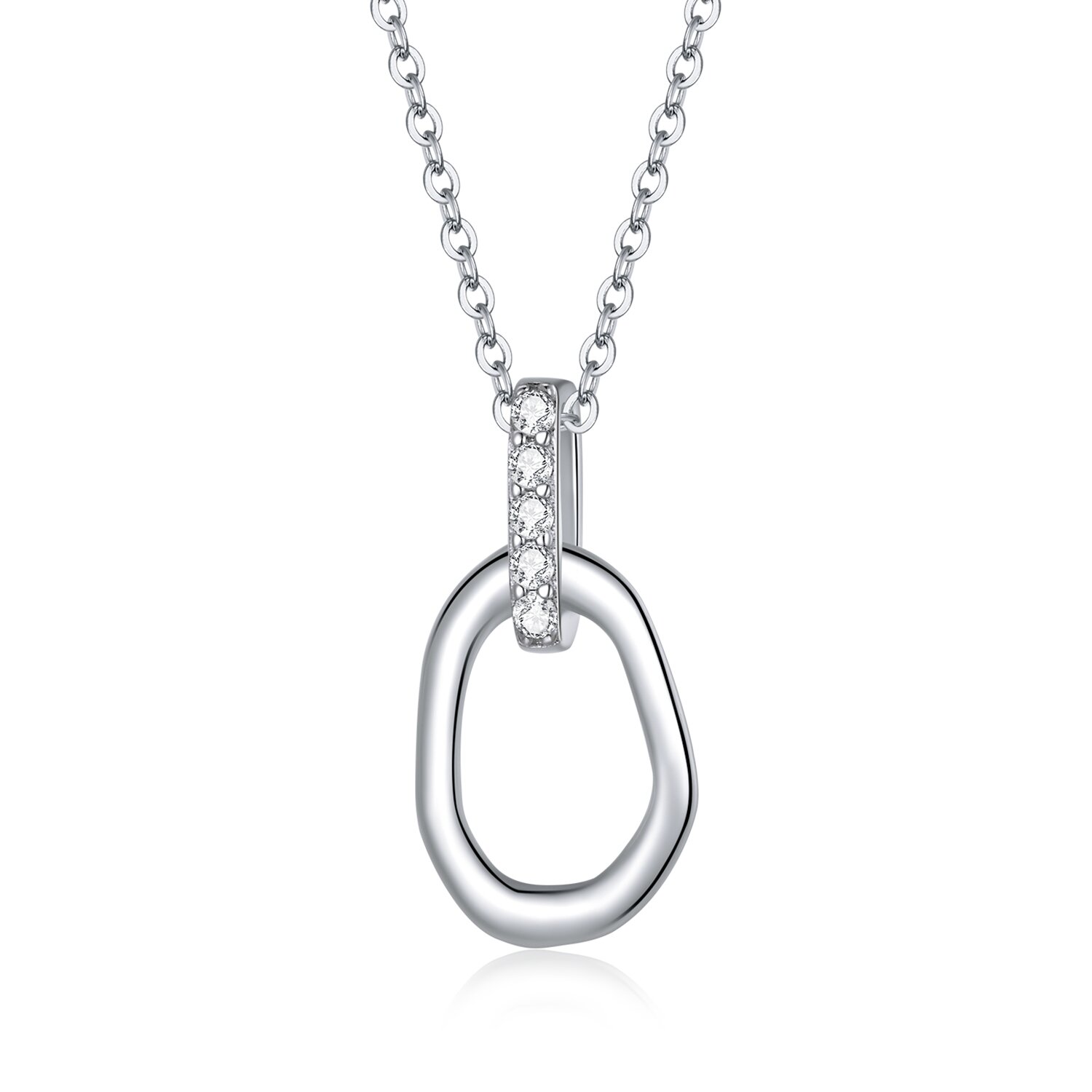 Colier din argint crystal chain drop