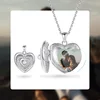 Colier din argint Custom Photo Glamour Heart picture - 3