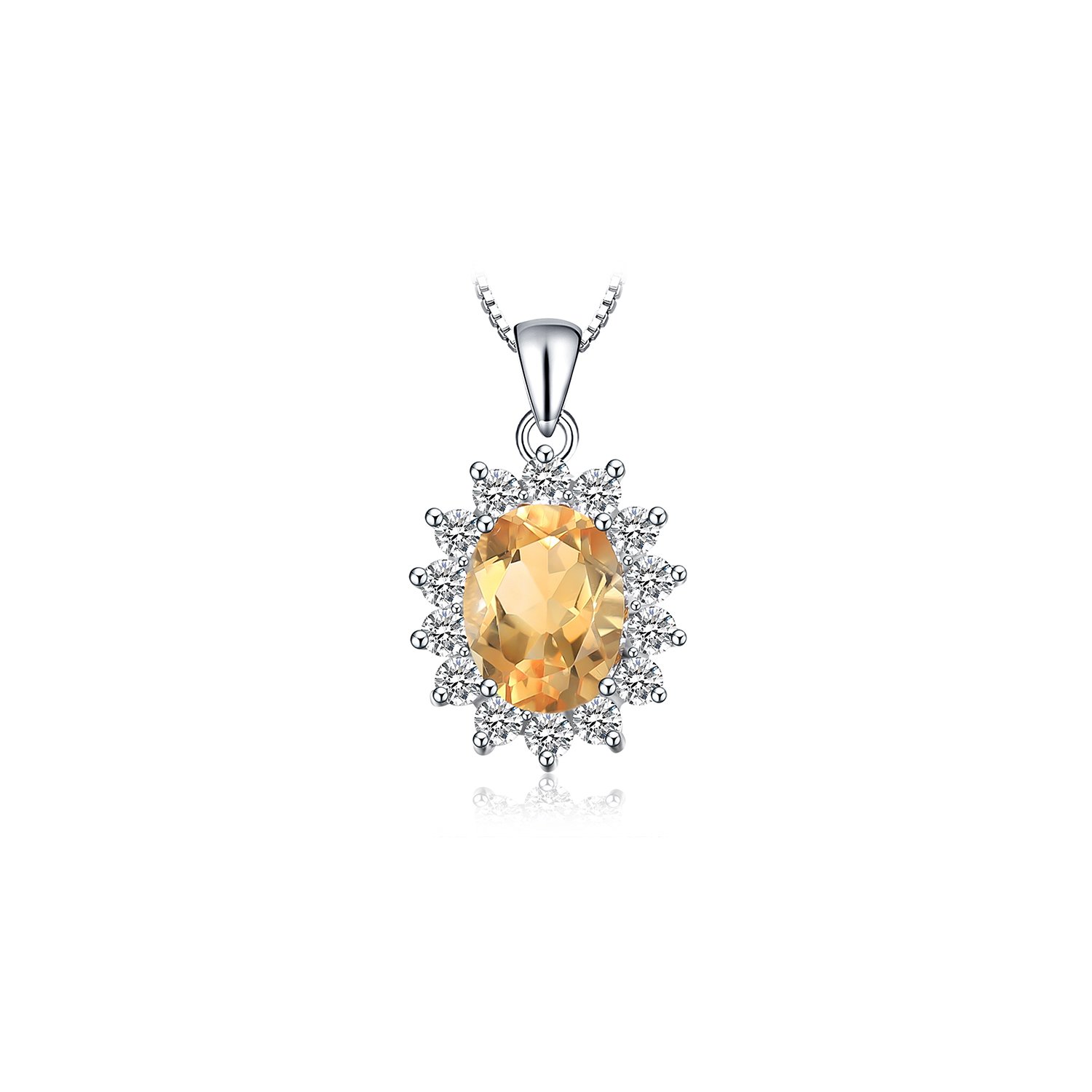 Colier din argint elegant citrine