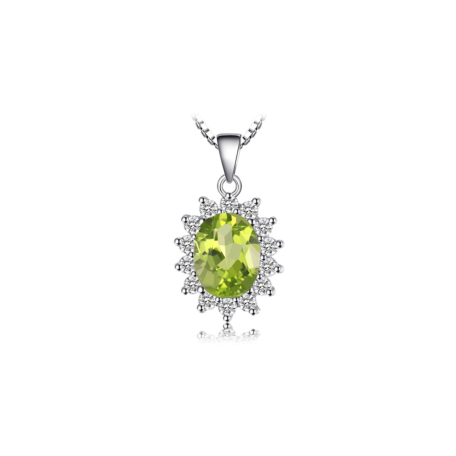 Colier din argint elegant peridot