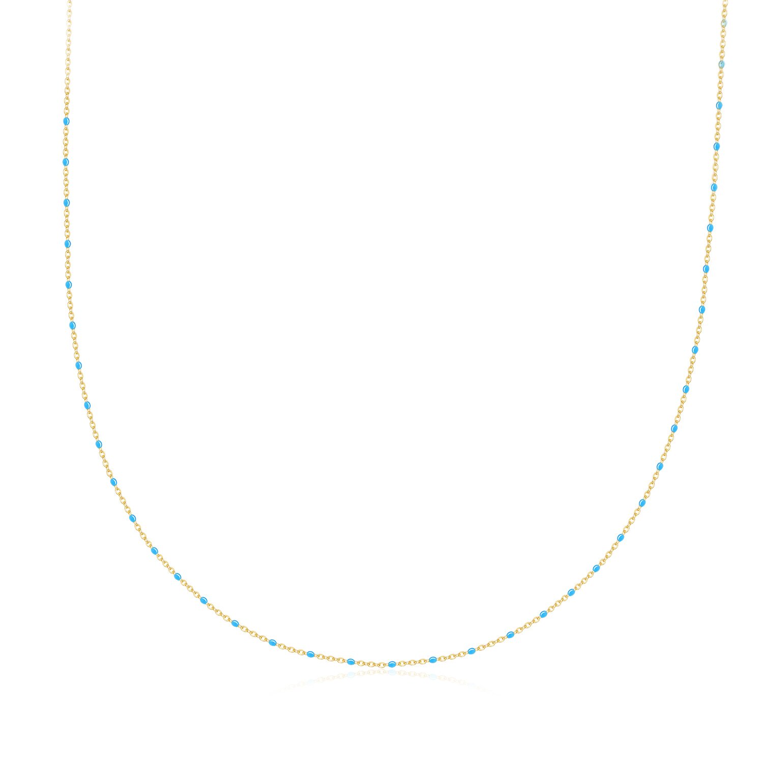 Colier din argint golden blue beads