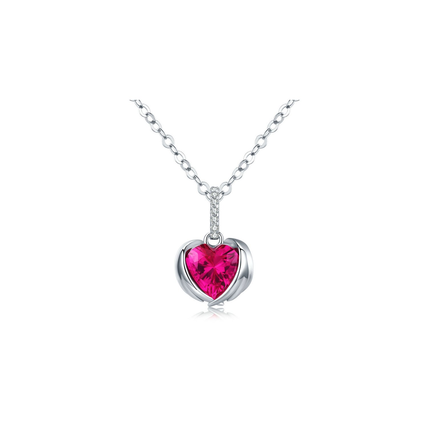 Colier din argint heart and wings