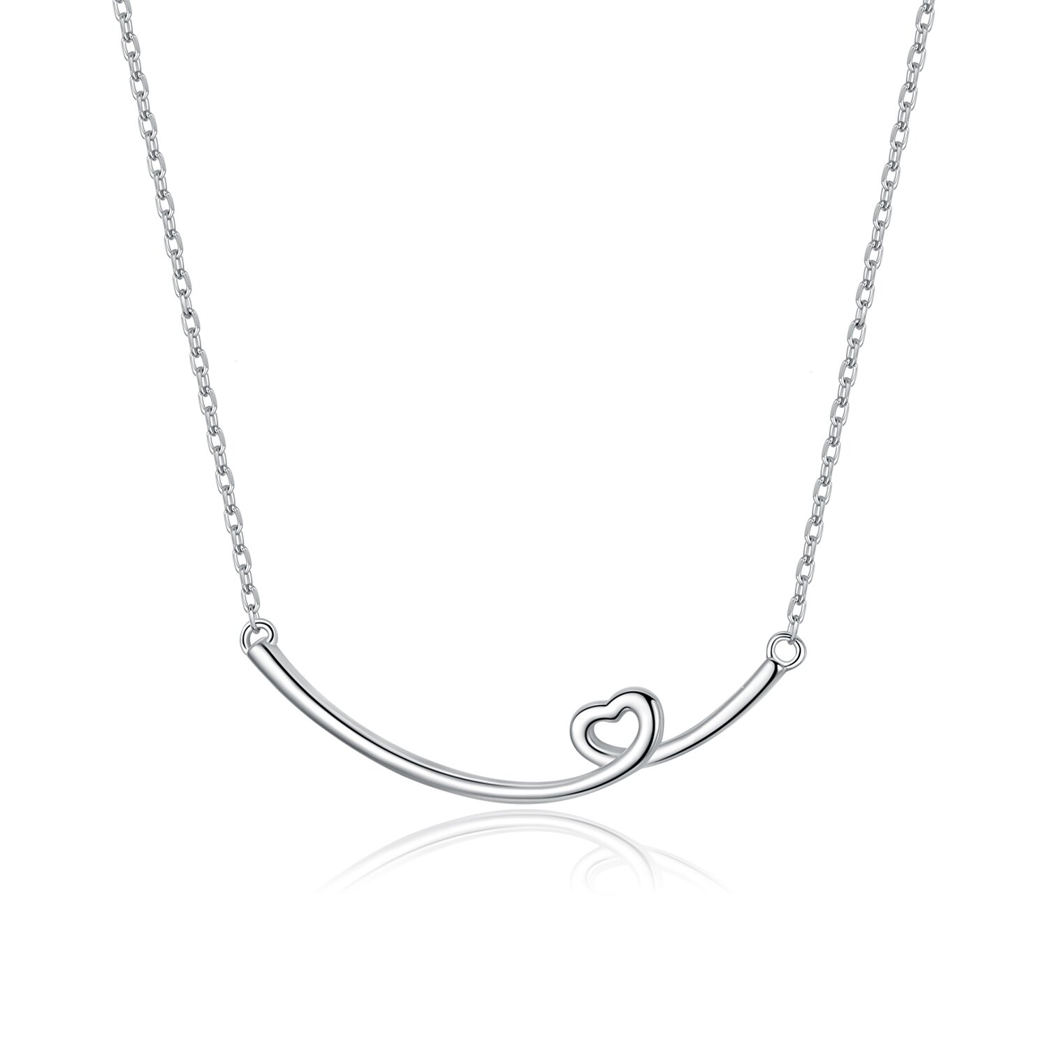 Colier din argint heart signature