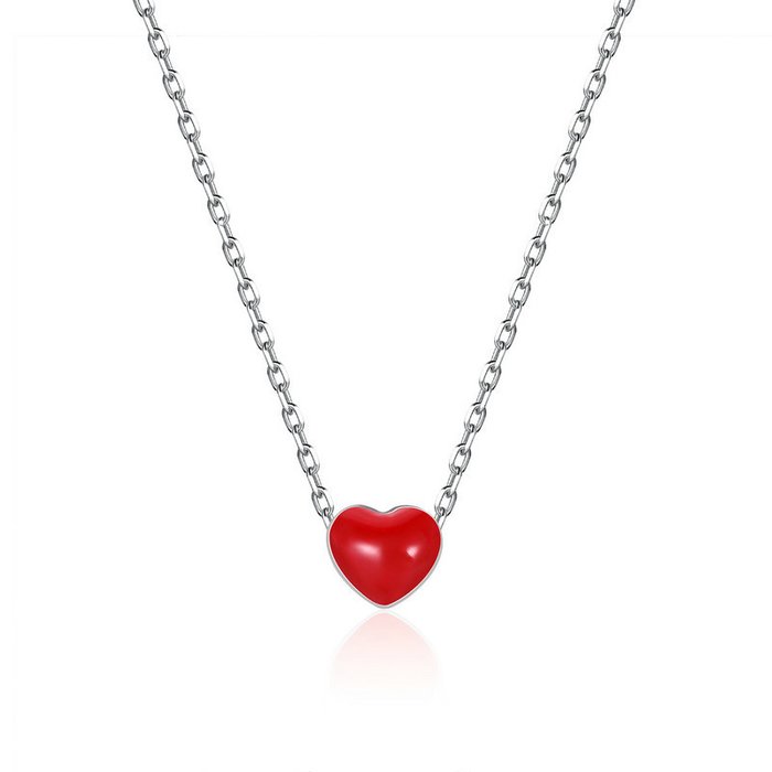Colier din argint little red heart