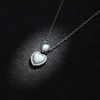 Colier din argint Opal Heart Color picture - 5