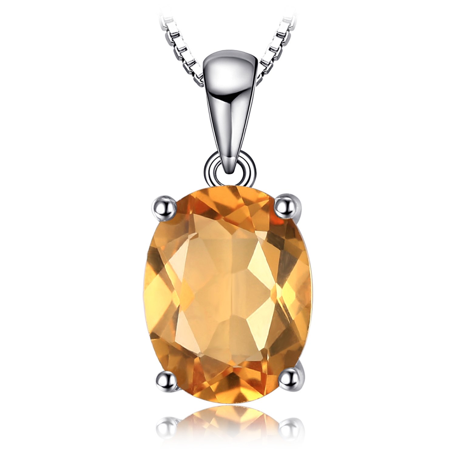 Colier din argint oval citrine