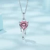 Colier din argint Pink Droplet Heart picture - 5