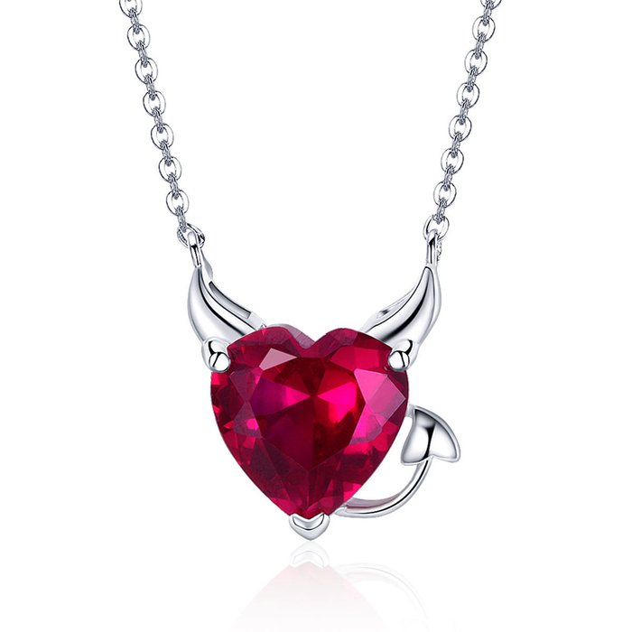 Colier din argint red heart devil